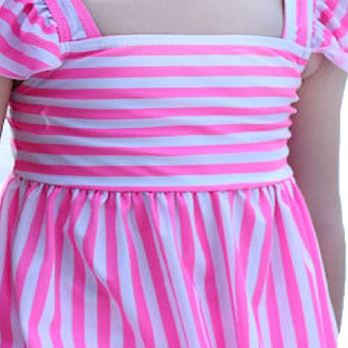 Baby Girl Sleeveless Printed Dress in Pink Color For Girls.