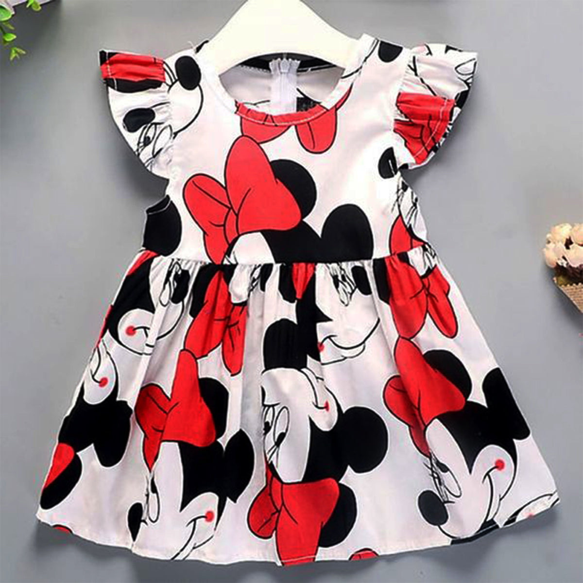 BabyGirl's candy & Floral & Micky Mouse Princess Stylish Dresses_Frocks (Combo Pack Of 3) for Kids.