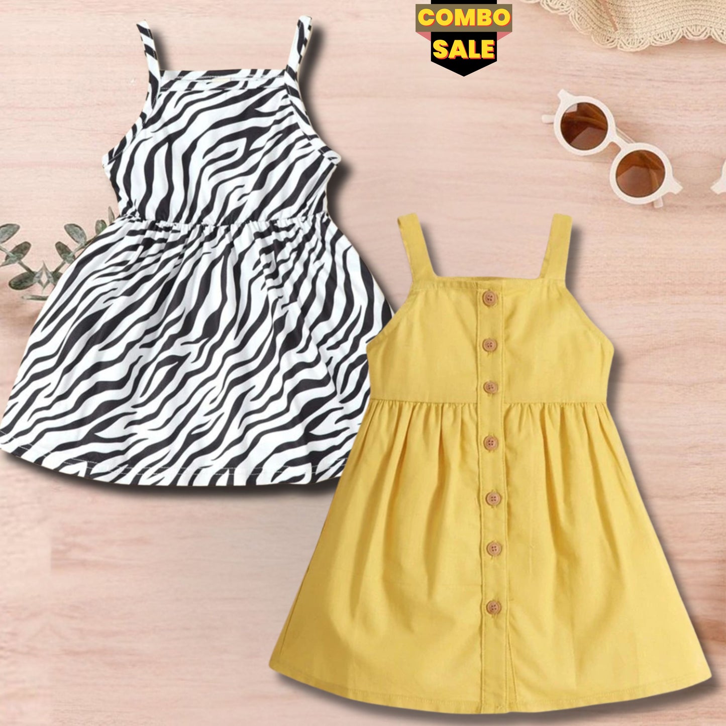 Baby Stylish Dresses_Frocks (Combo Pack Of 2) for Kids.