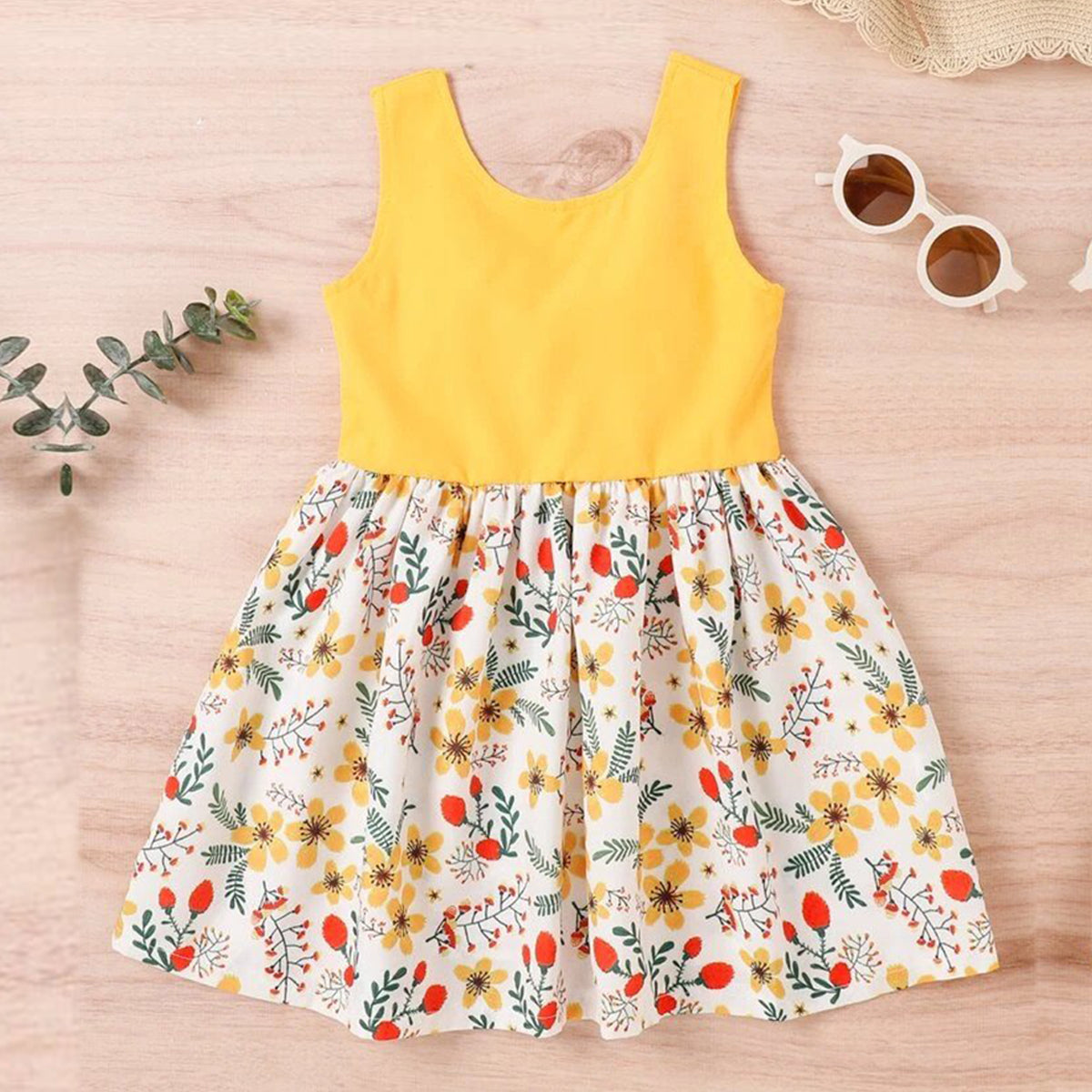 BabyGirl's Stylish Floral Designers Tunic Dresses_Frocks (Combo Pack Of 2) for Baby Girls.