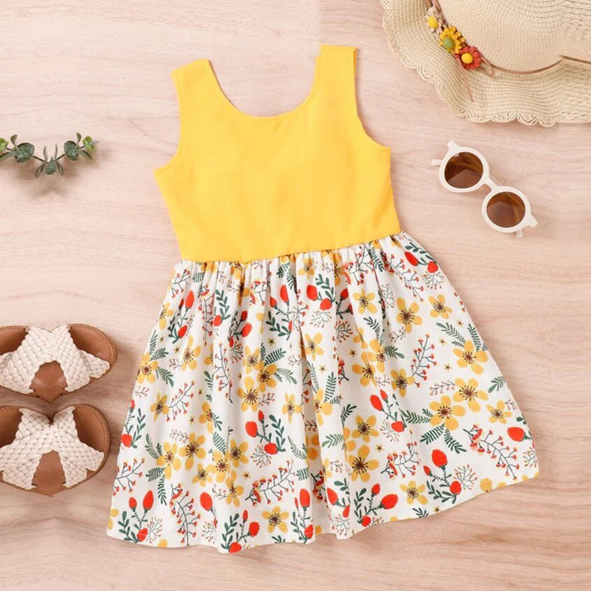 BabyGirl's Stylish Floral Designers Tunic Dresses_Frocks (Combo Pack Of 2) for Baby Girls.