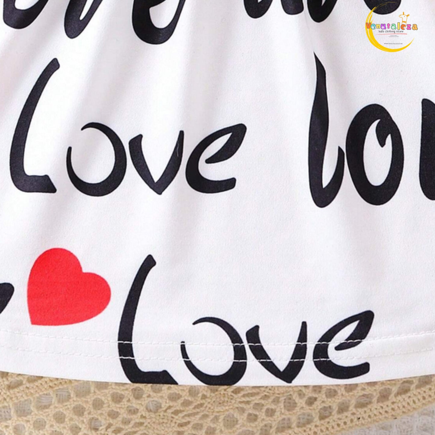Hanky Hem Belted & Love Letter Frocks (Combo Pack Of 2) for Kids.