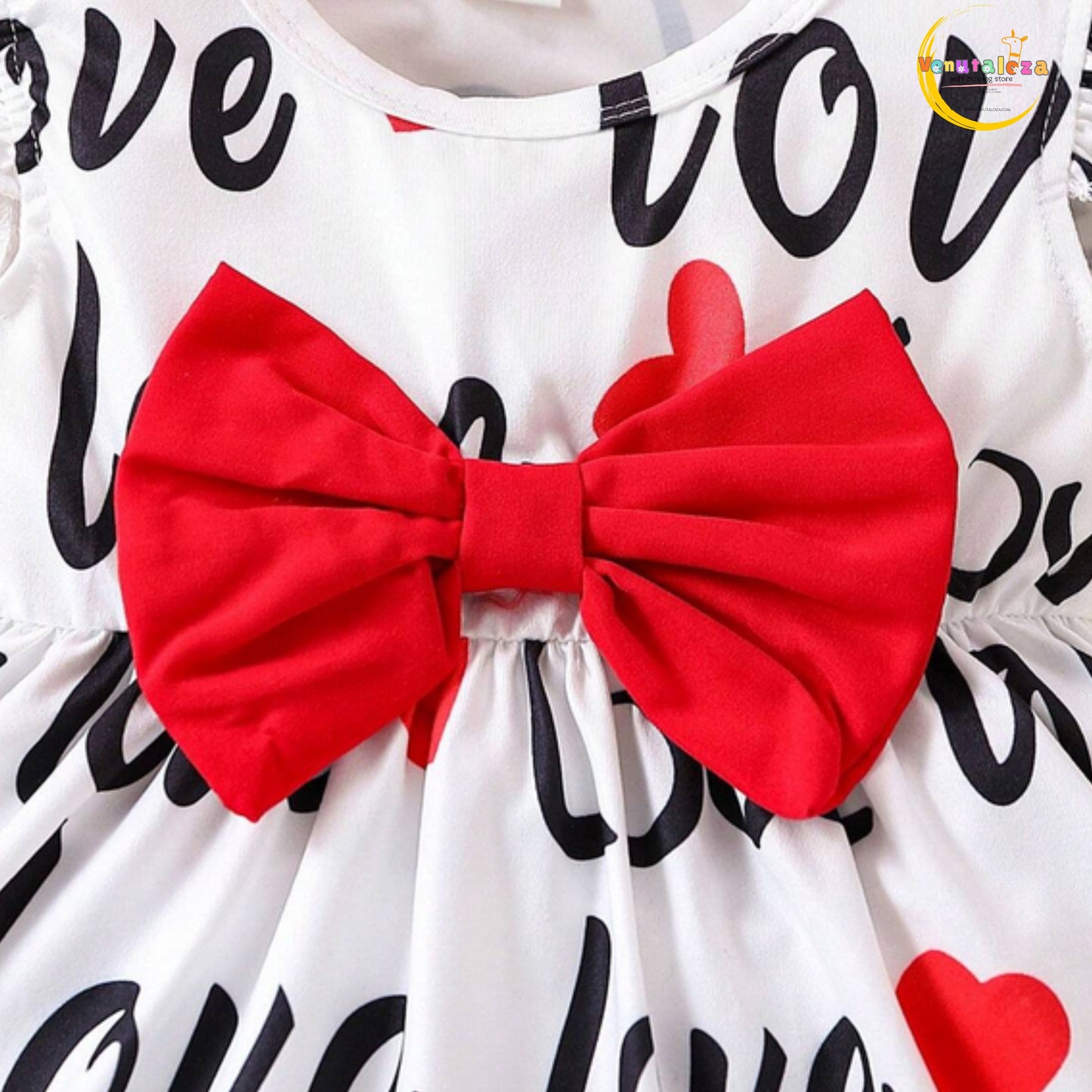 Hanky Hem Belted & Love Letter Frocks (Combo Pack Of 2) for Kids.