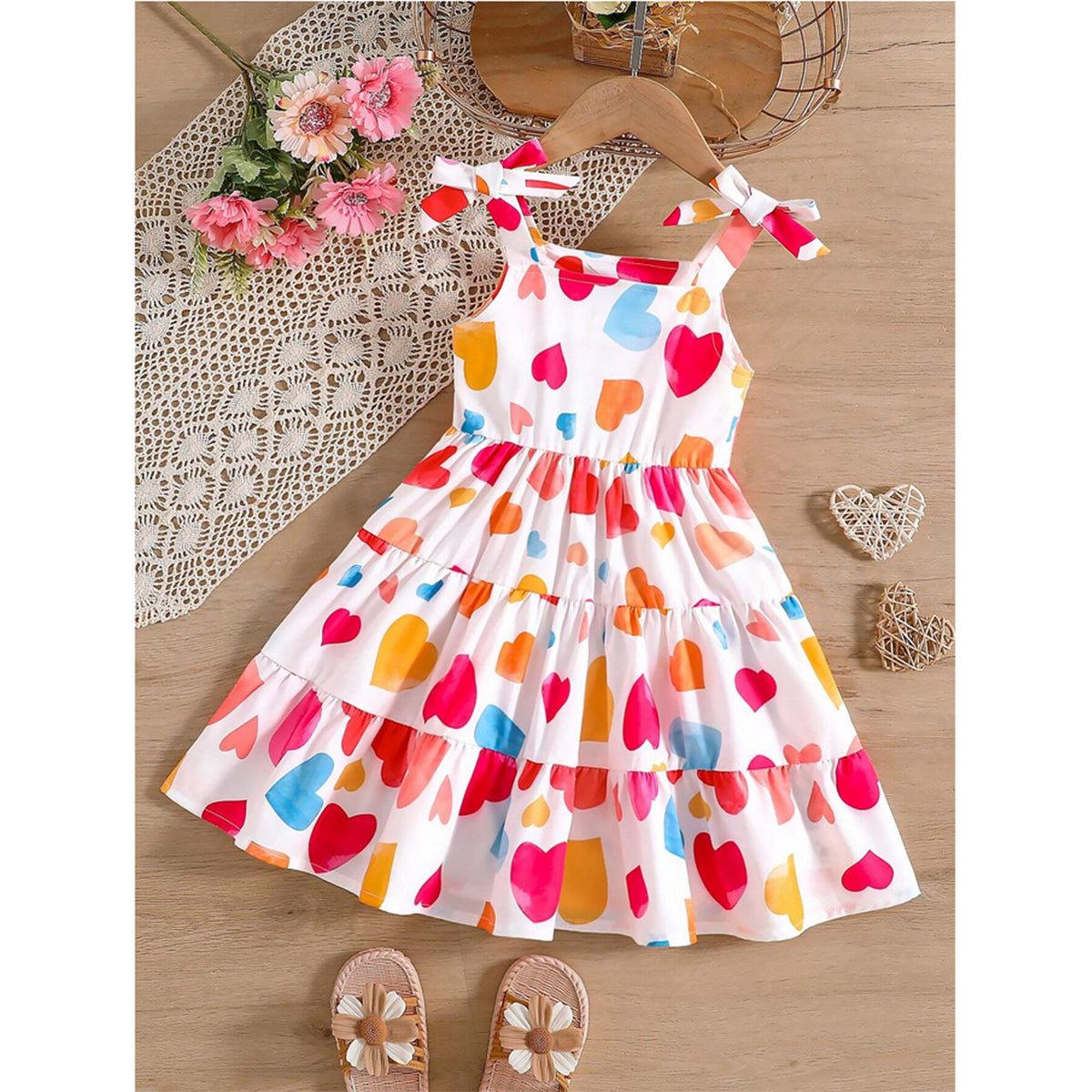 Stylish BabyGirl's Heart & Princess Dresses_Frocks 3 Combo for Kids.
