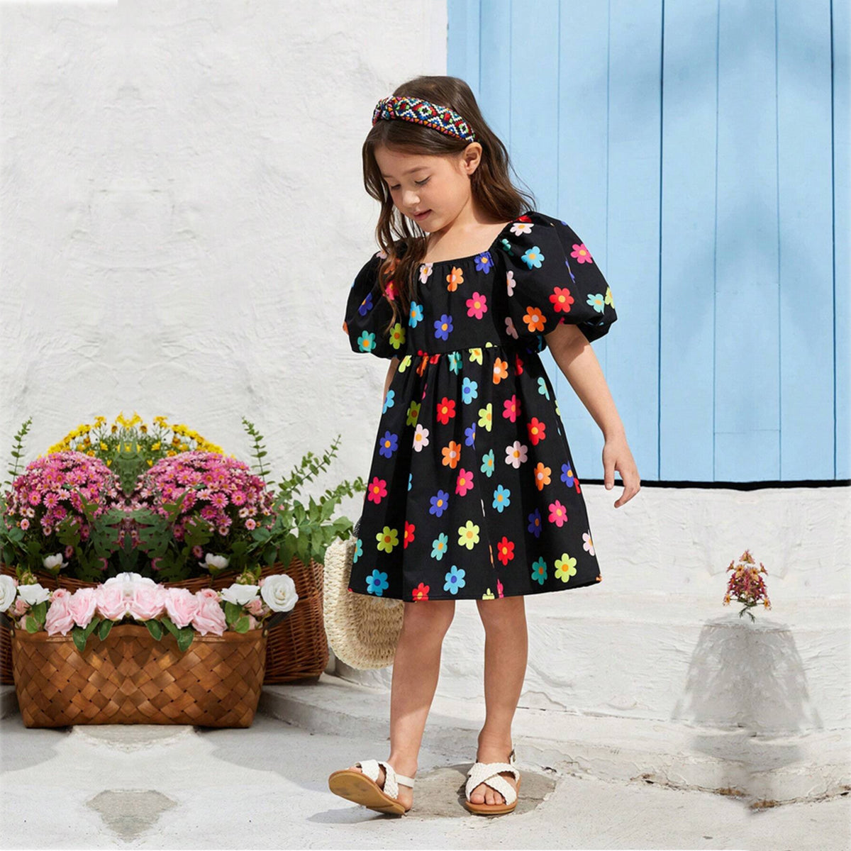Baby Girl's Floral & Palace_Barbie Frocks (Combo Pack Of 3) for Kids.