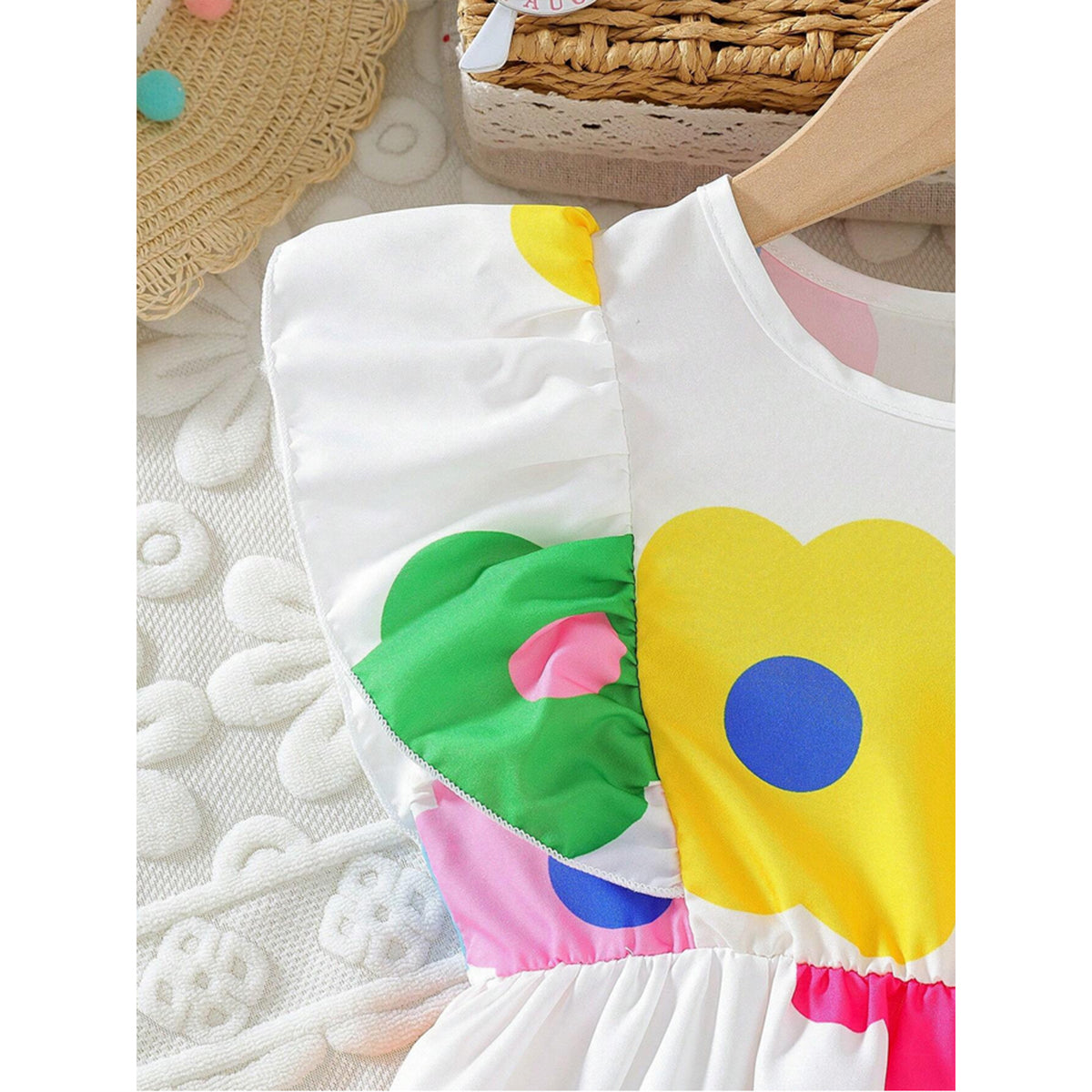 Baby Girl's Puff Sleeve Floral & Heart Cumi Frock (Combo Pack Of 2) For Girl's.