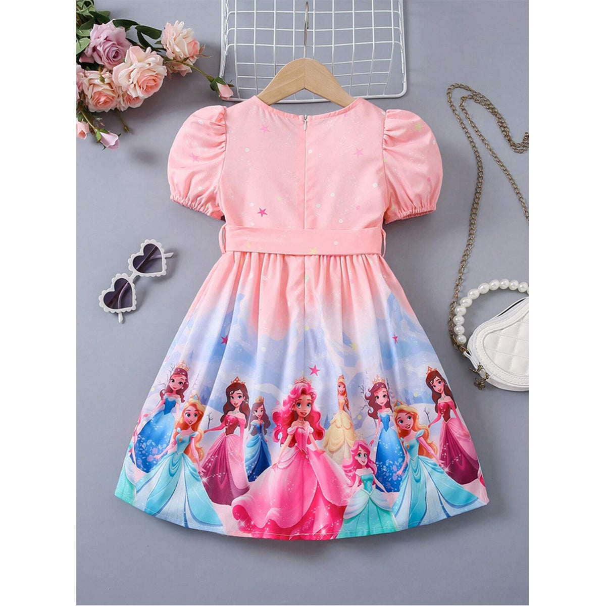 Stylish BabyGirl's Heart & Princess Dresses_Frocks 3 Combo for Kids.