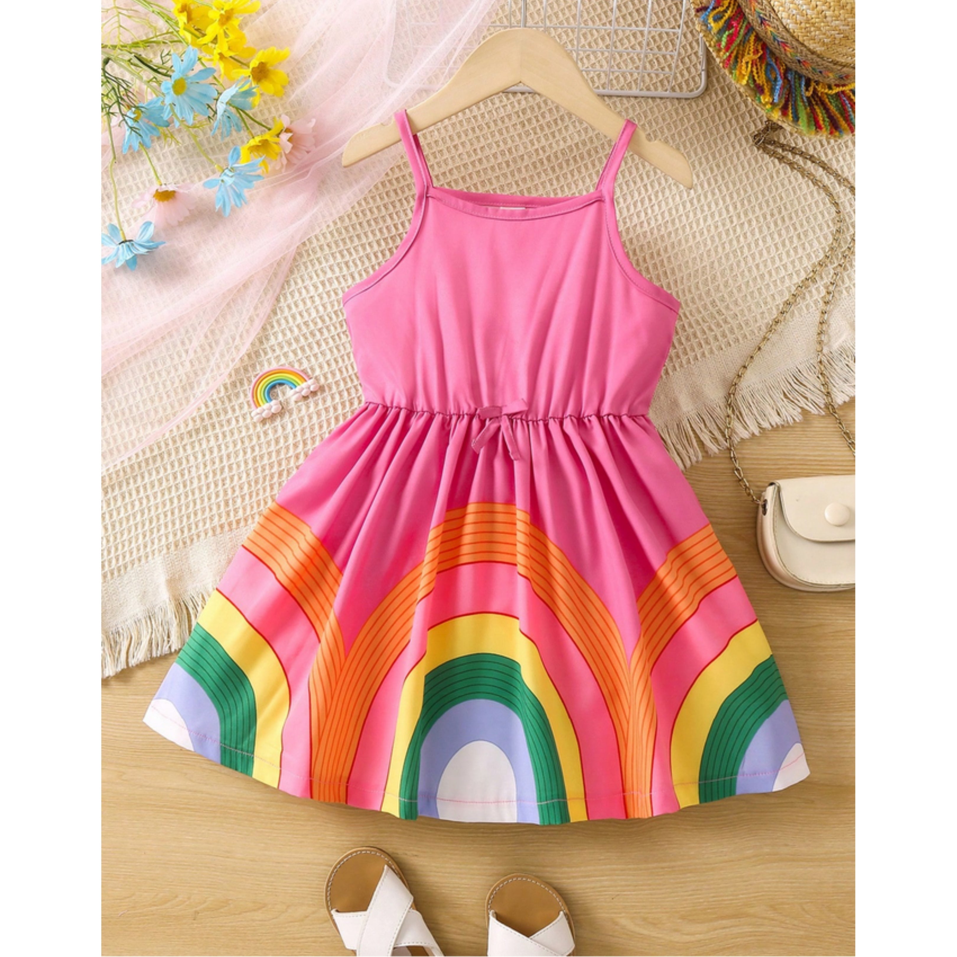 Cute Rainbow Dress for your Little Girls.  The Venutaloza Store