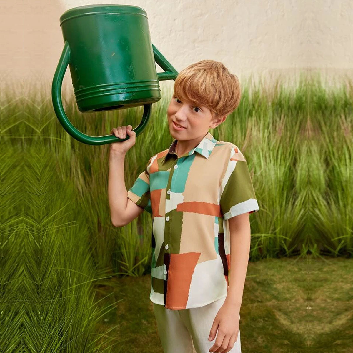 VENUTALOZA Colorful Graphic Neck Shirt For Boy.