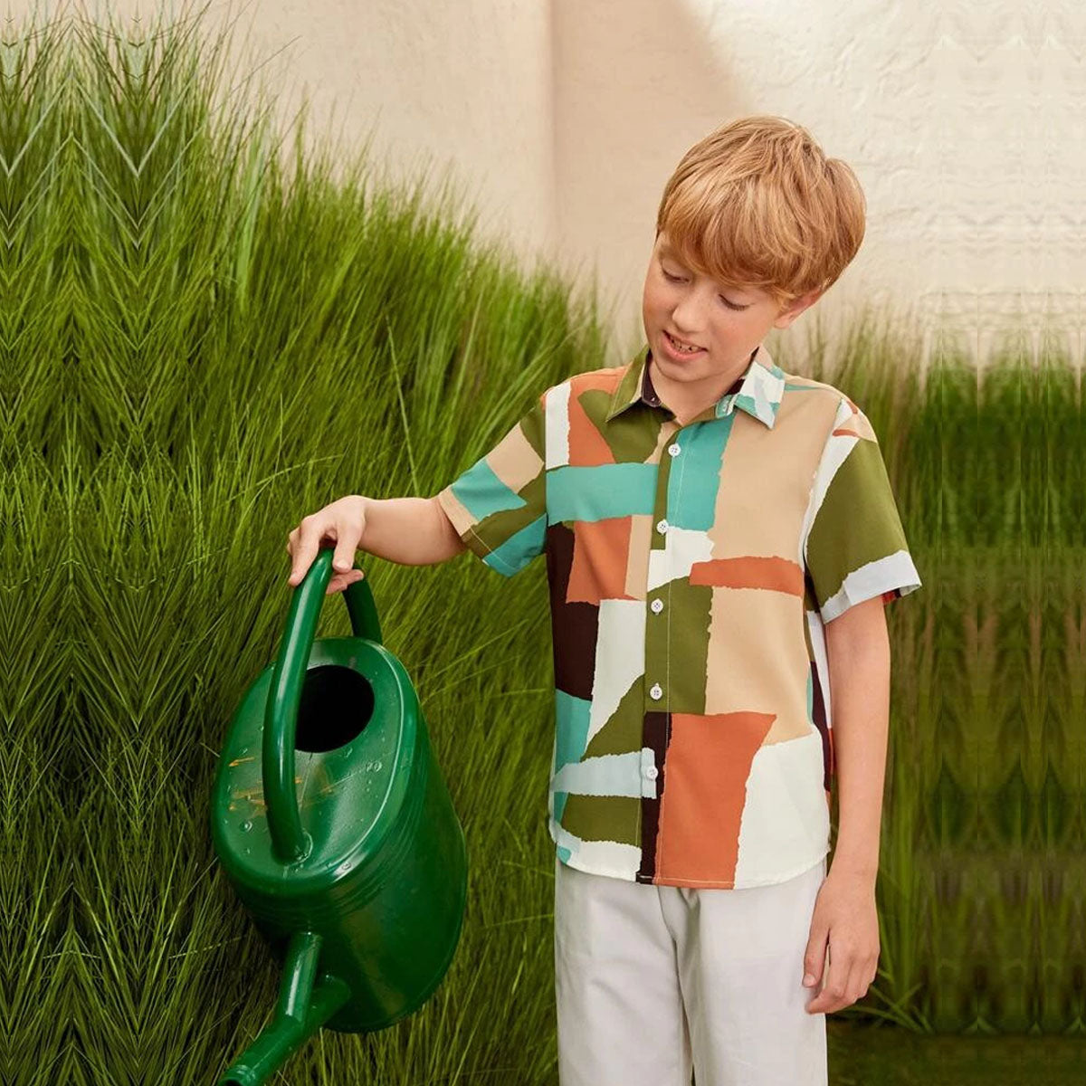 VENUTALOZA Colorful Graphic Neck Shirt For Boy.