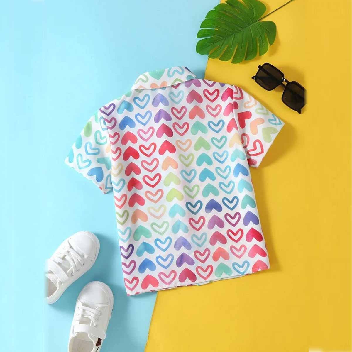 Venutaloza Stylish Colorblock Multicolors Designer Button Front (Combo pack For 5) Shirt For Boys.