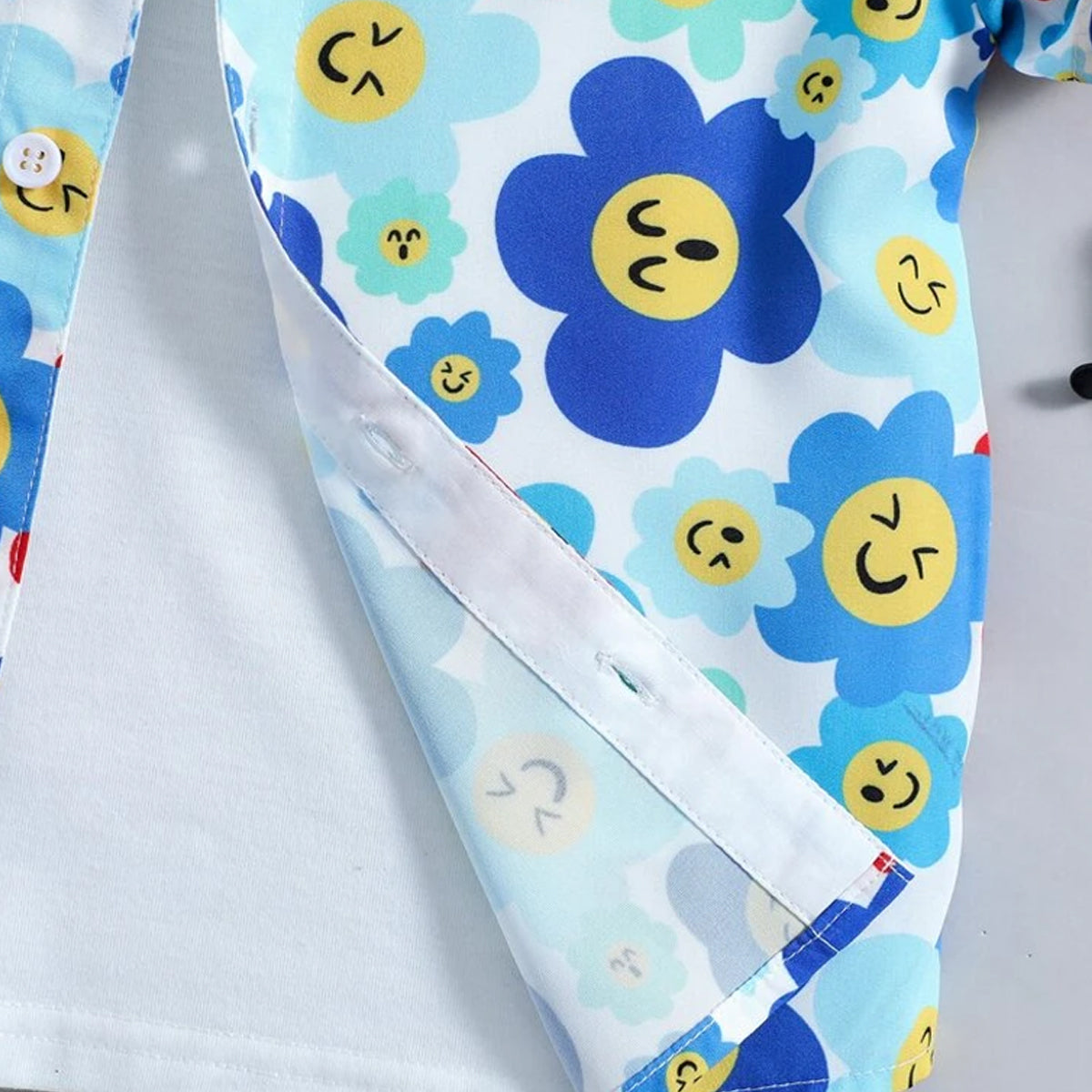 VENUTALOZA Toddler Boys Colorfull Floral Without Tee & Button Front Shirt For Boy.