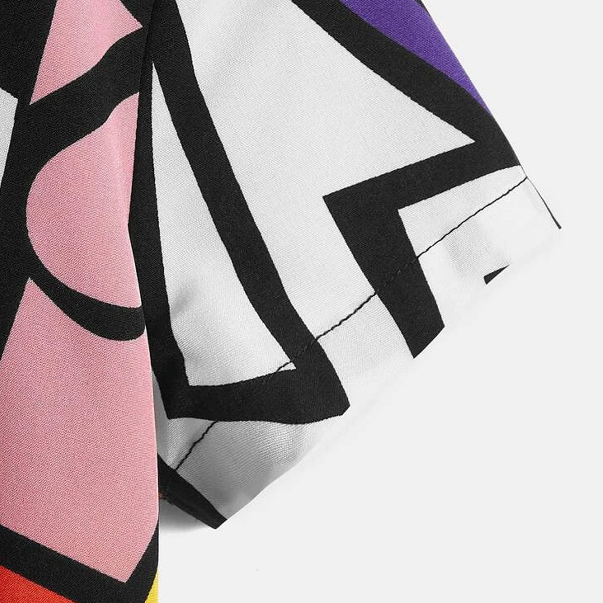 Venutaloza Boy's Sunshine Geo Print Short Sleeve Shirt For Boy.