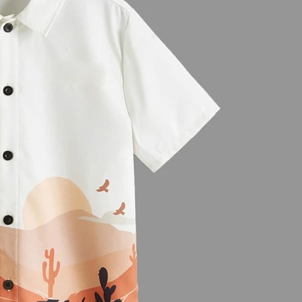 Venutaloza Sunshine Day Print Short Sleeve Shirt For Boy.