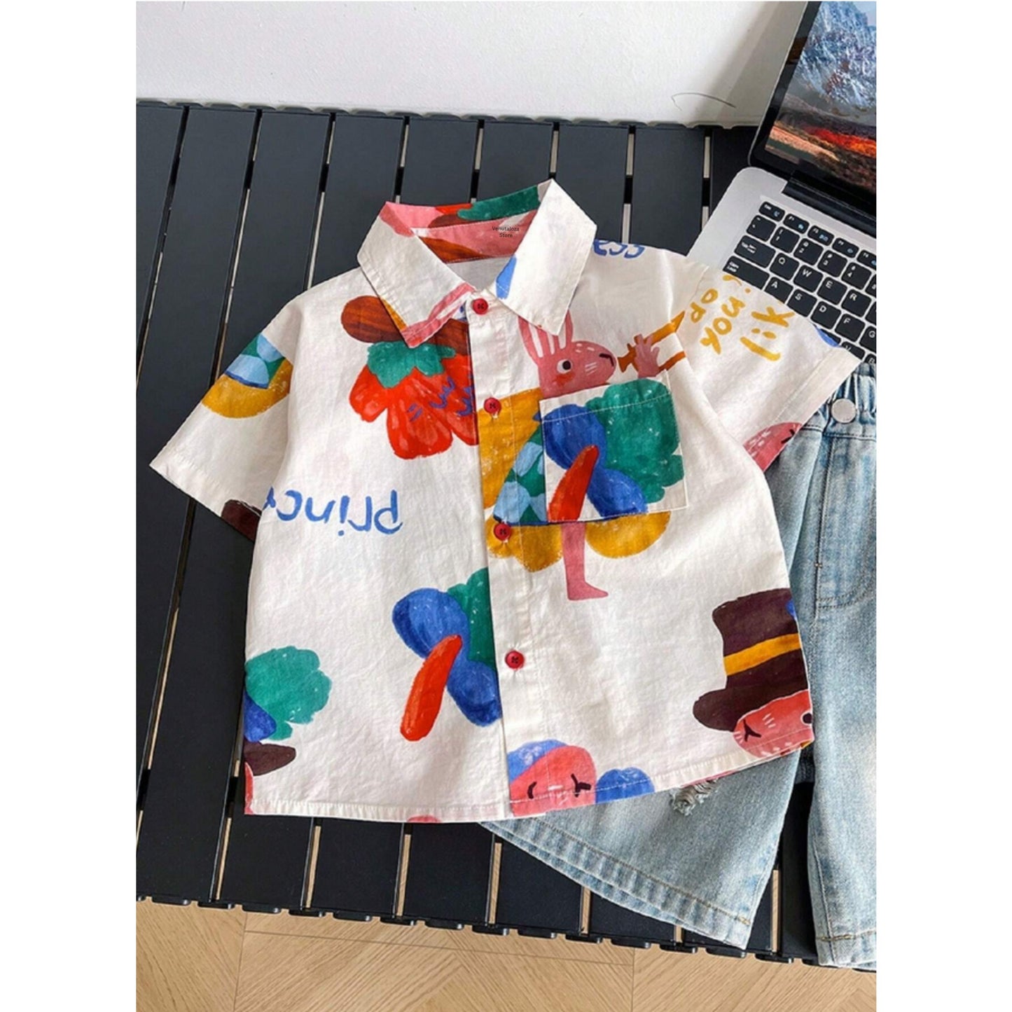 Venutaloza New Style Kids Short Sleeve Shirt For Boy.
