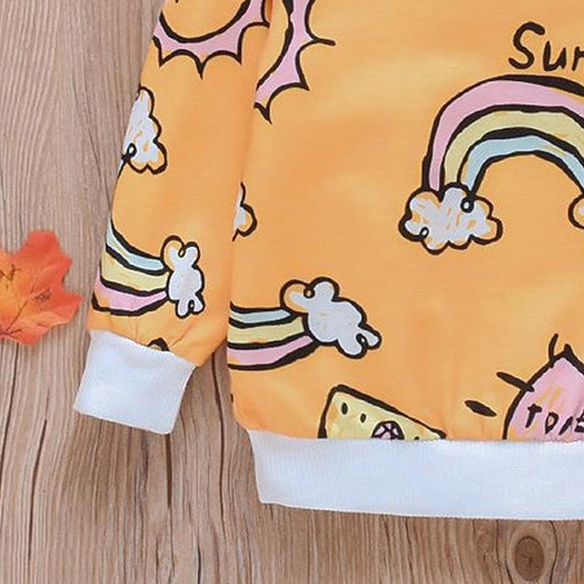 Venutaloza Rainbow Graphic Full Sleeve T-Shirt For Baby Girl's..