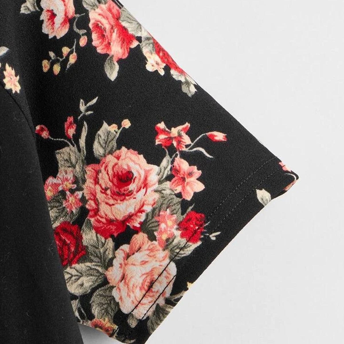 Venutaloza Floral Print Raglan Sleeve T-Shirt For Baby Girl's.