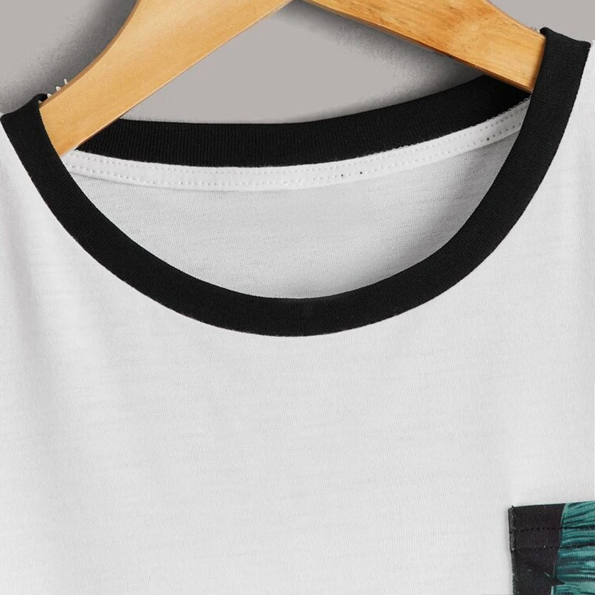 Venutaloza Tropical Print Panel Patch Pocket T-Shirt For Baby Girl's..