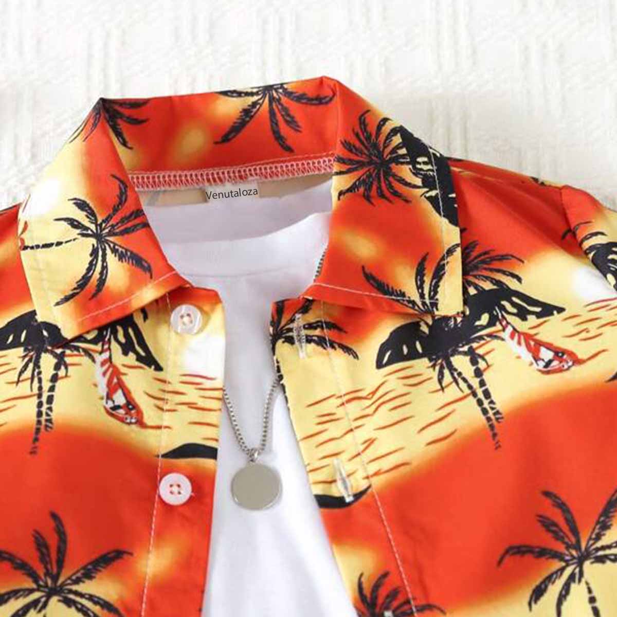 Venutaloza Baby Set Panda & Coconut Tree (Combo Pack Of 2) Shirt & Shorts Without tee Two Piece Set For Boy & Girls.