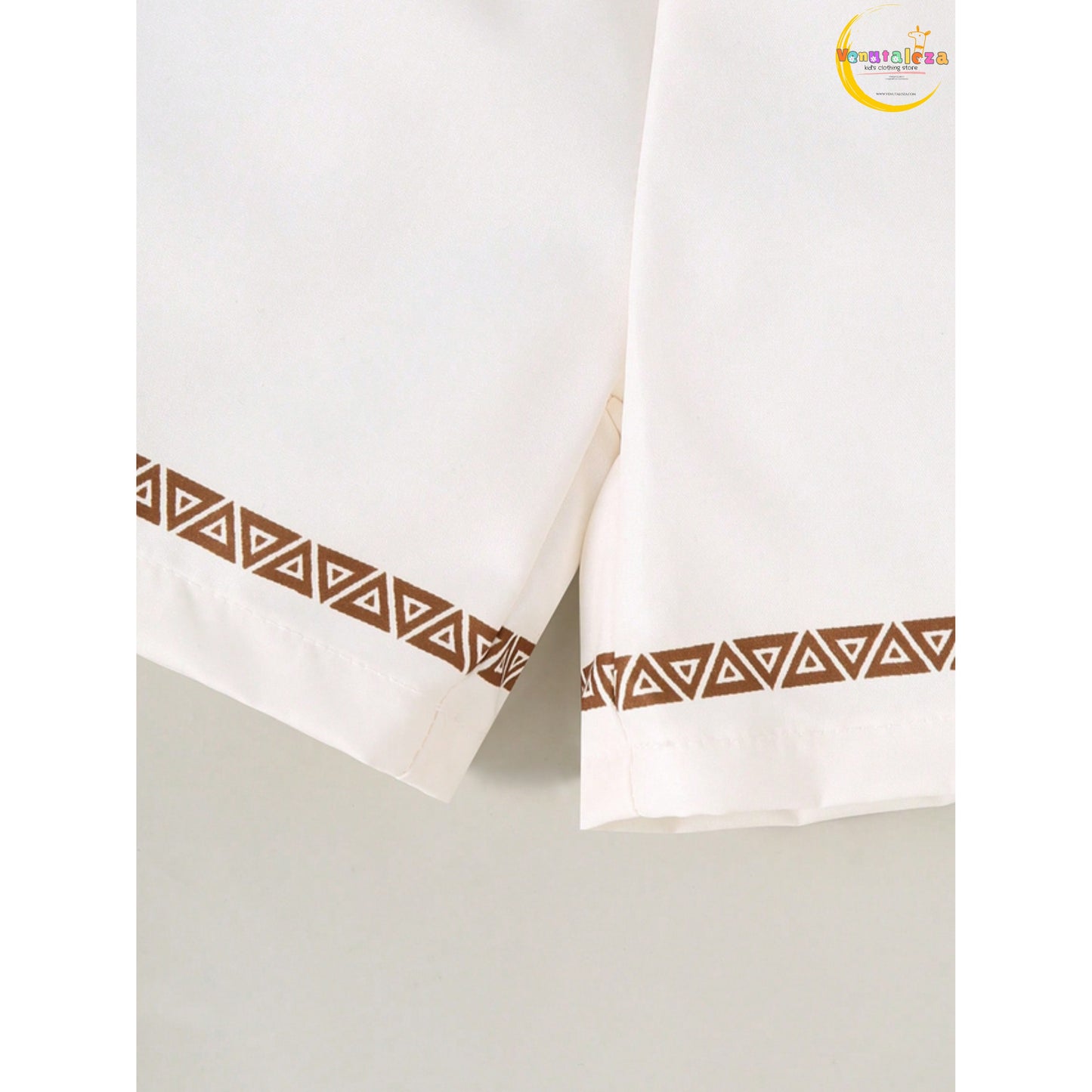 Boys Two-Piece Set Coconut Tree Collar Shirt and Comfortable Shorts, for Outdoor.