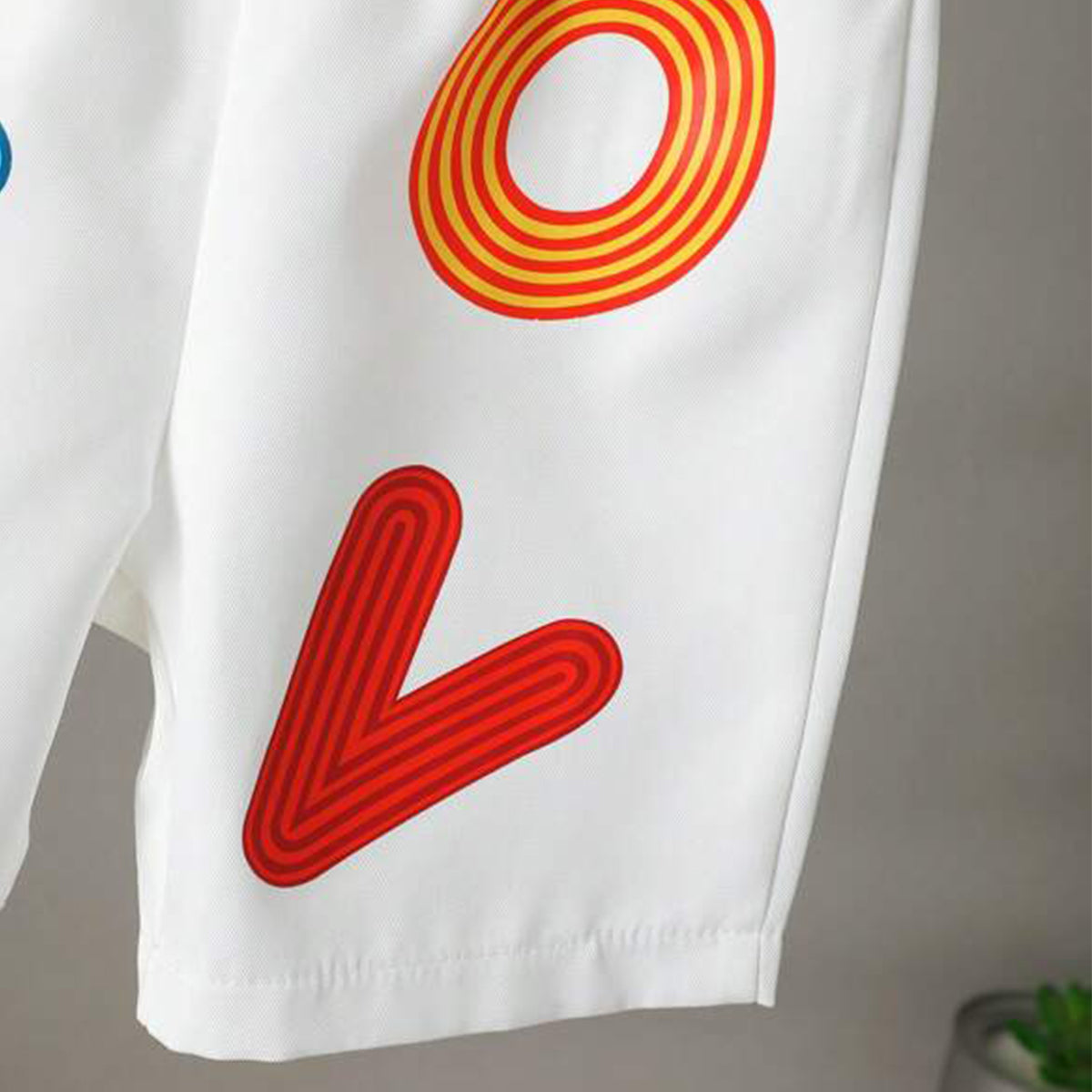 Venutaloza Kids Orange Letters Casual T-Shirt & Shorts Two Piece Set For Boys.