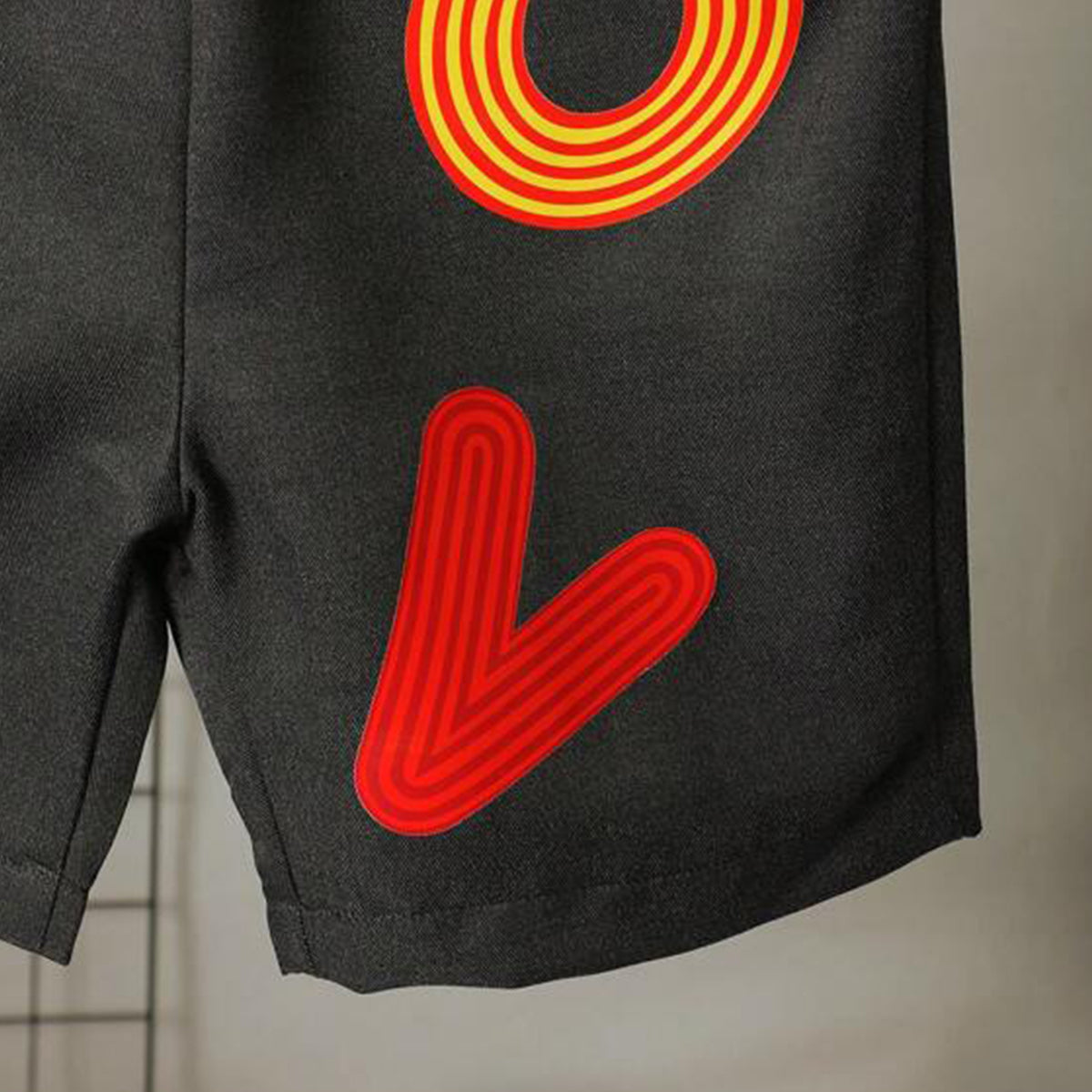 Venutaloza Kids Green Letters Casual T-Shirt & Shorts Two Piece Set For Boys.