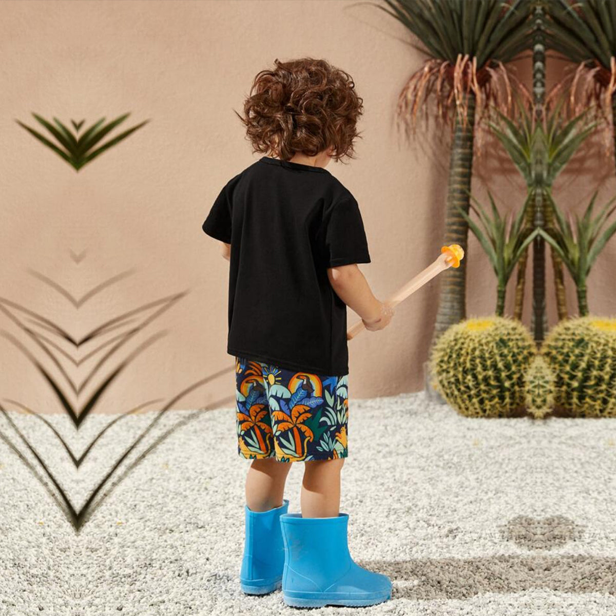 Venutaloza Stylish White Baby Set Floral Sunshine Graphic Print & Dinosaur (Combo Pack Of 2) T-Shirt & Shorts For Boy & Girls..