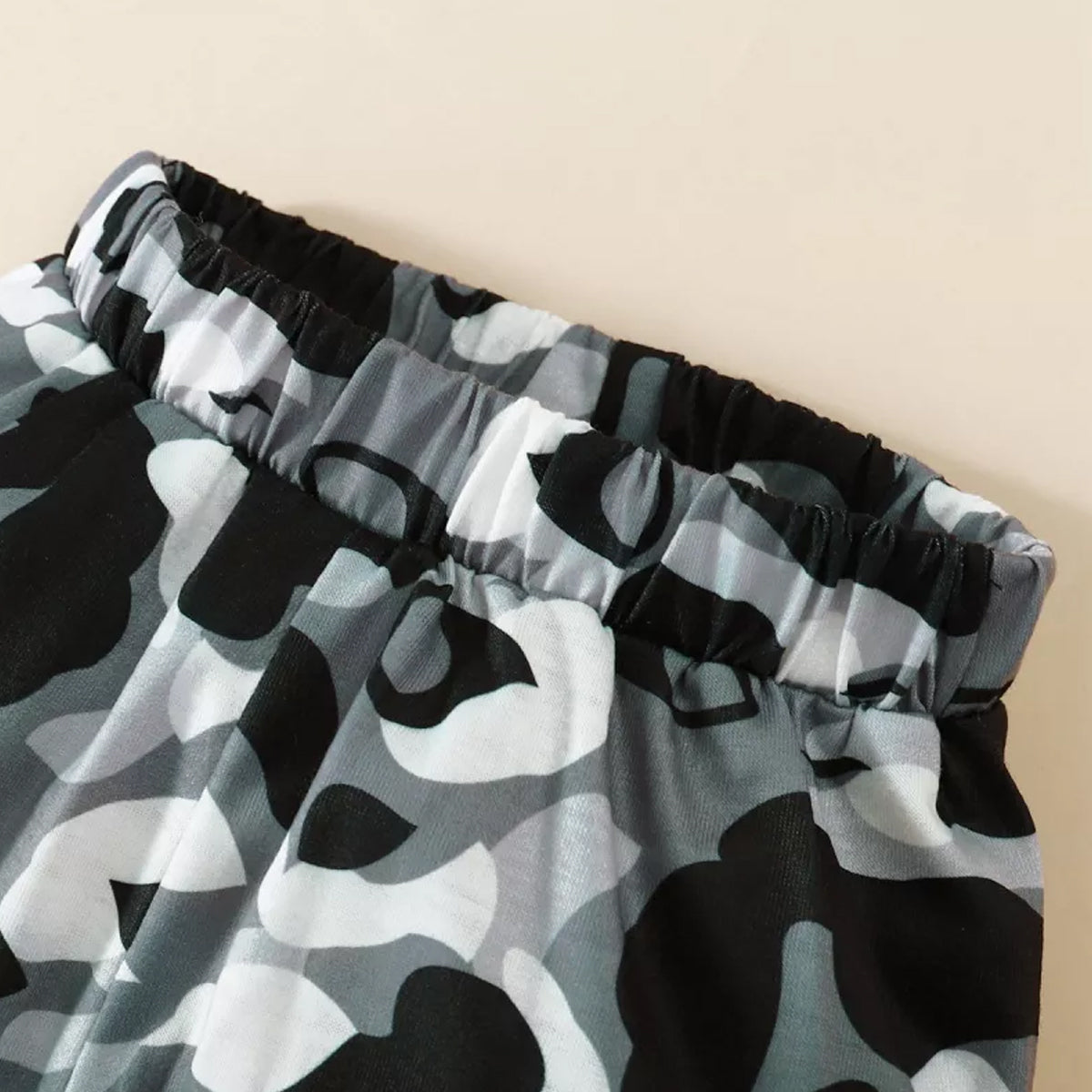 Venutaloz Toddler Boys Mini_Boss Letter Print Splice T-shirt & Pants.