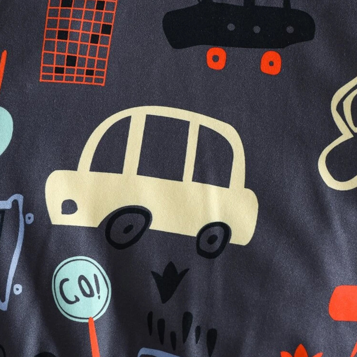 Venutaloza Baby Boys Car & Tree Pullover Print Graphic T-shirt & Pants For Boys.