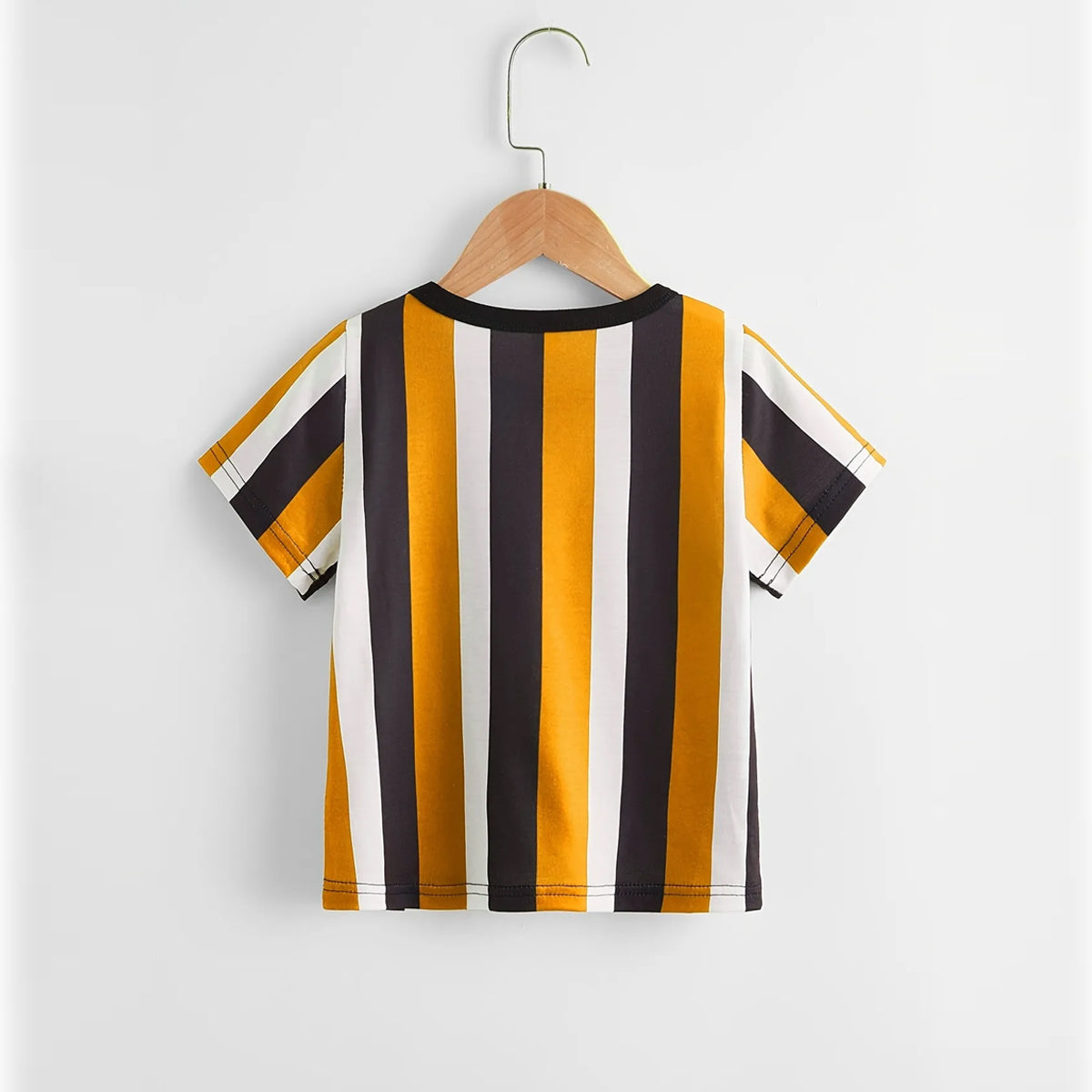 Venutaloza Stripe Color Block Round Neck T-Shirt For Boy's & Girl's.