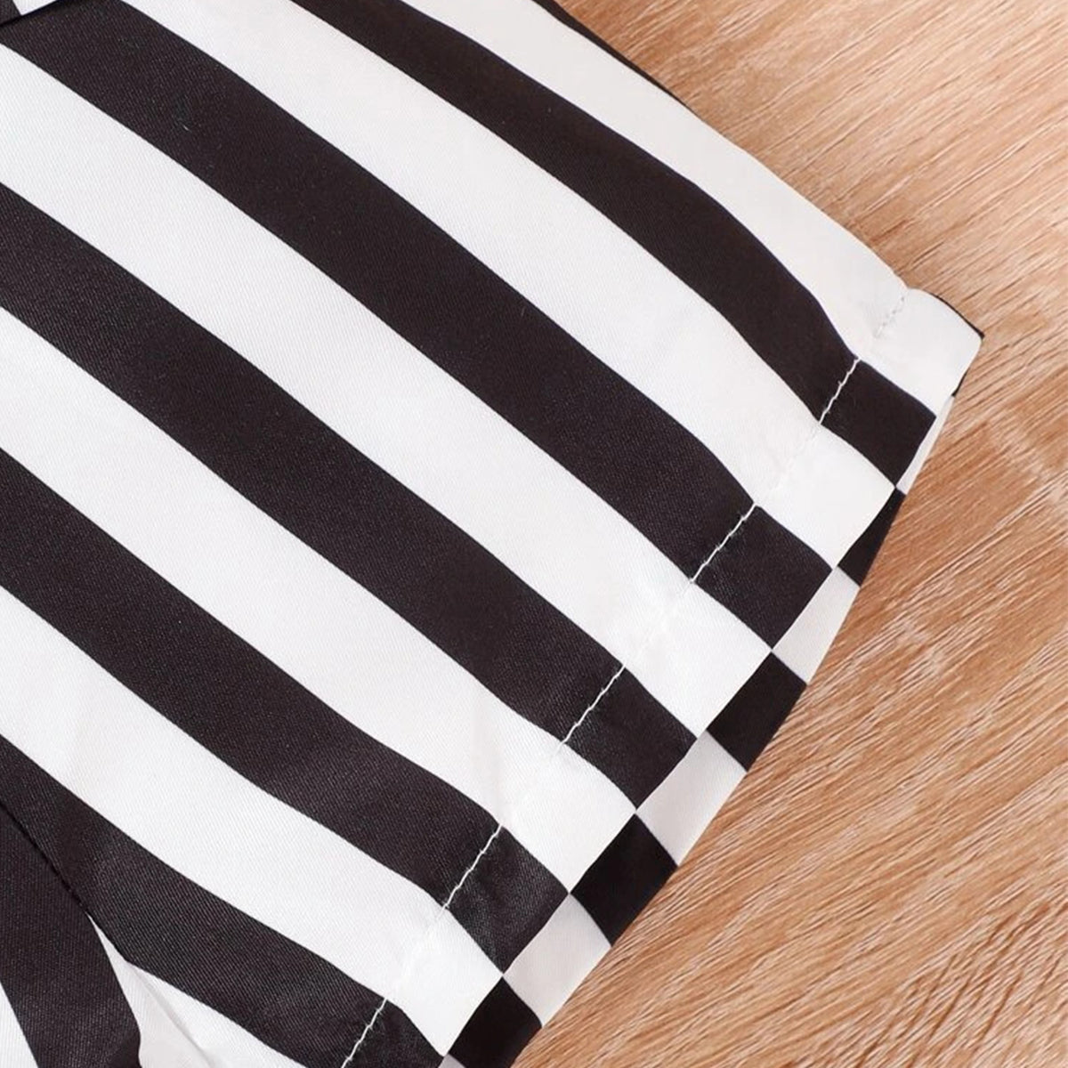 BabyGirl's Multicolor Strip Tunic Dress & Black Strip Top Sleeveless And Shorts (Combo Pack Of 2) for Kids.