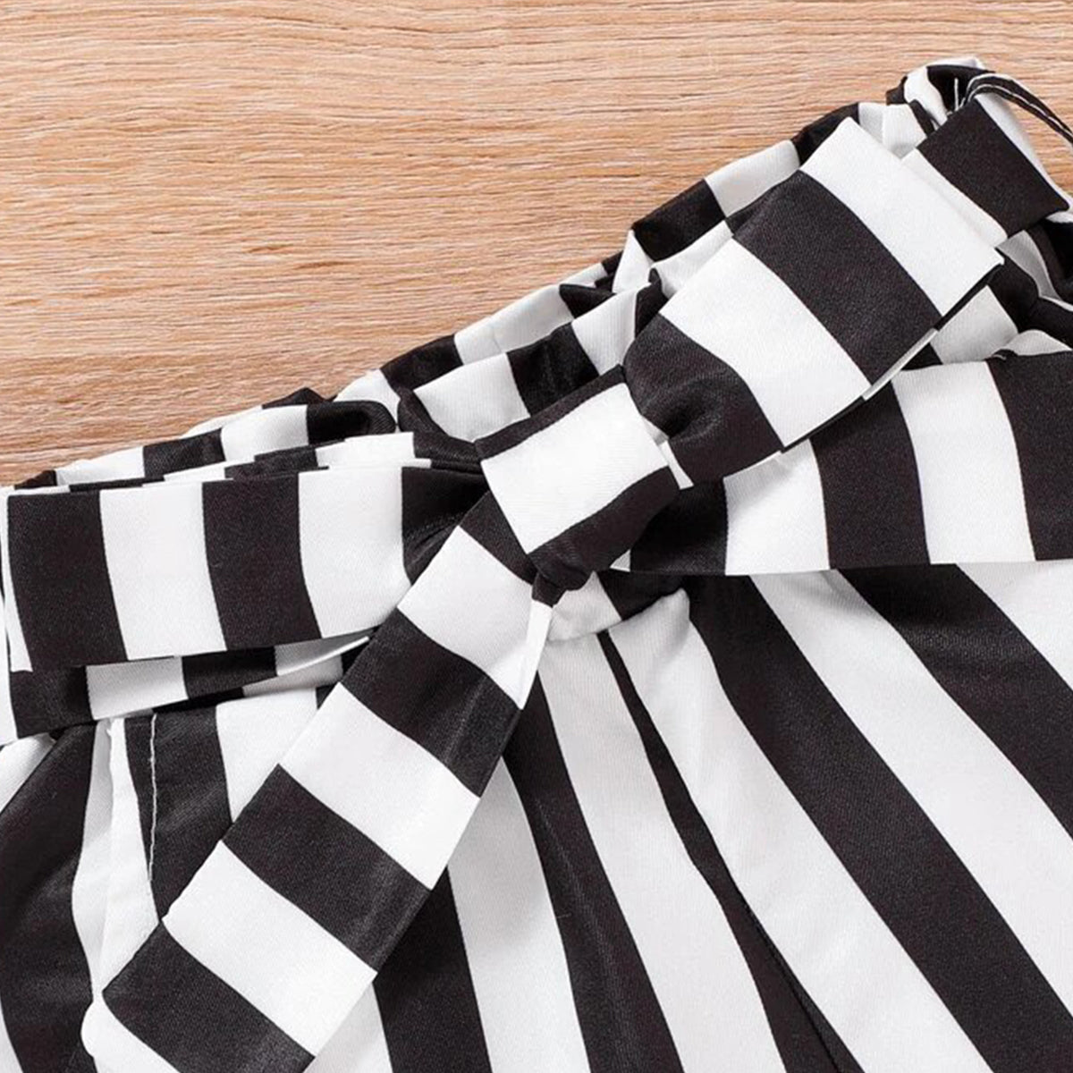 BabyGirl's Multicolor Strip Tunic Dress & Black Strip Top Sleeveless And Shorts (Combo Pack Of 2) for Kids.