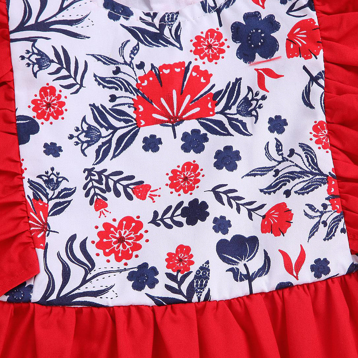 BabyGirl's Cotton Red Designer Frocks & Dresses for Kids.