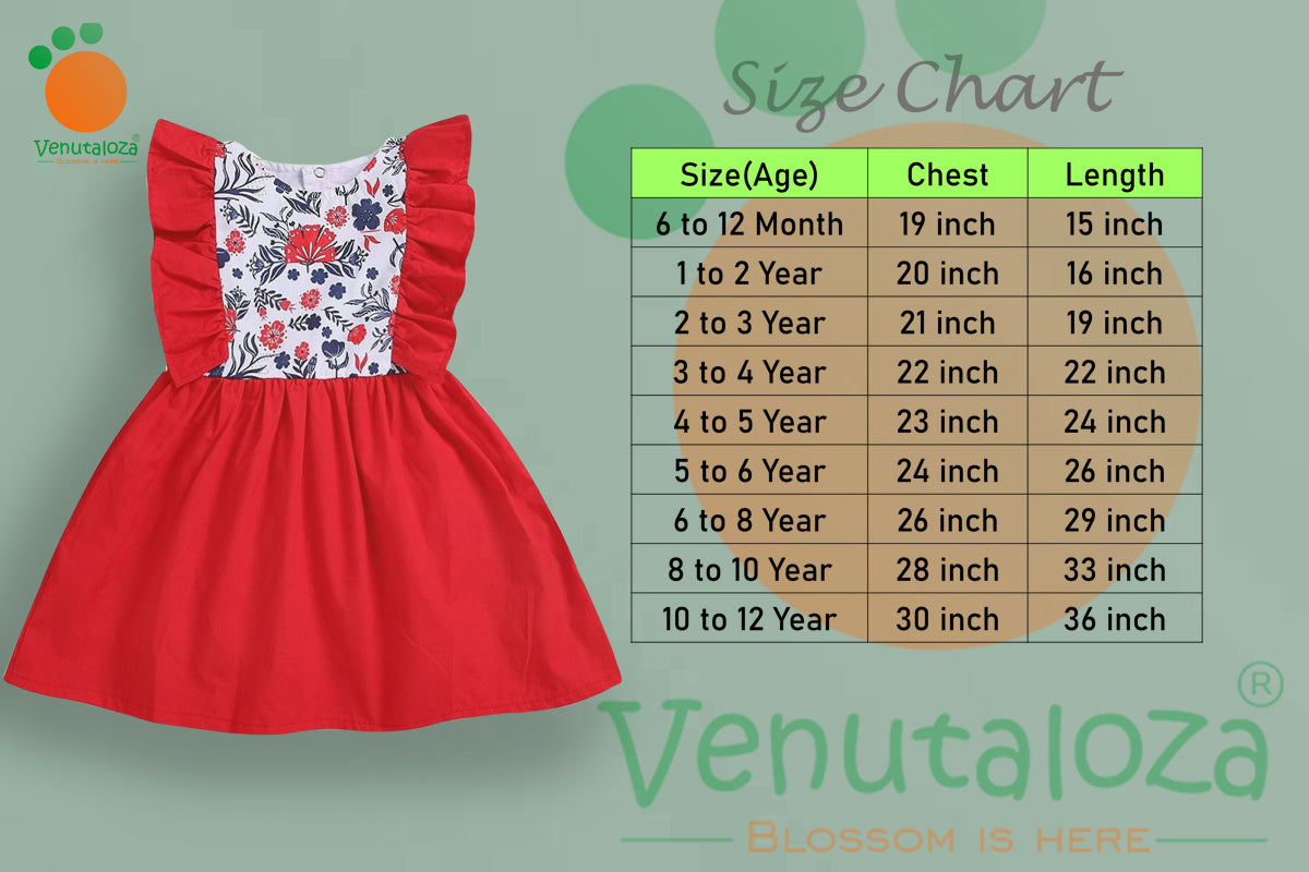 BabyGirl's Cotton Red Designer Frocks & Dresses for Kids.