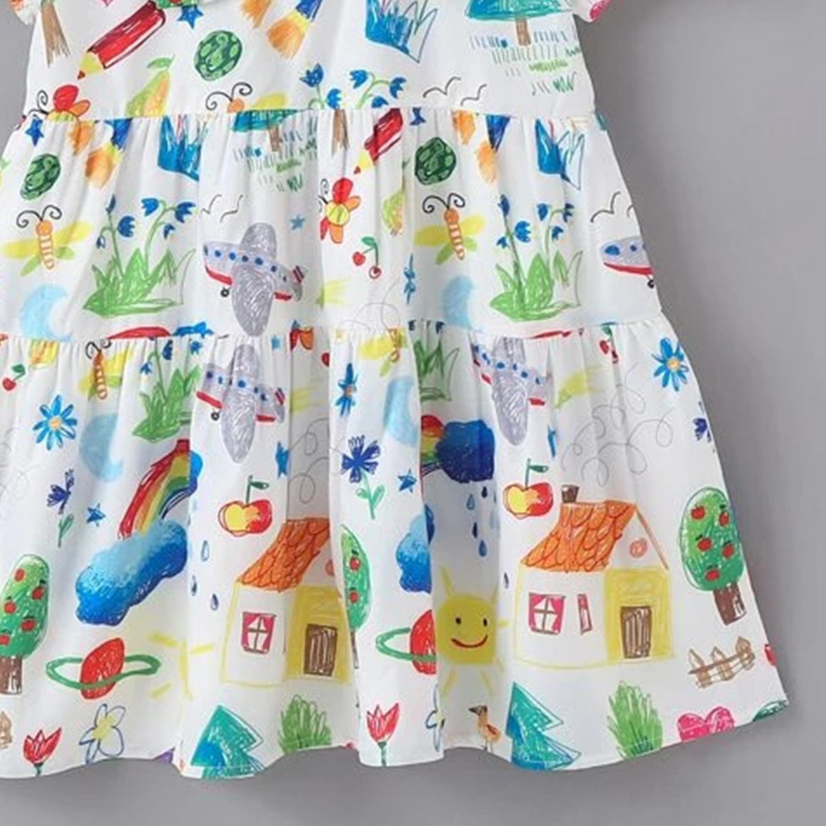 Venutaloza BabyGirl's Stylish Cotton Designer Pencil Drowing Frocks & Dresses for Kids.