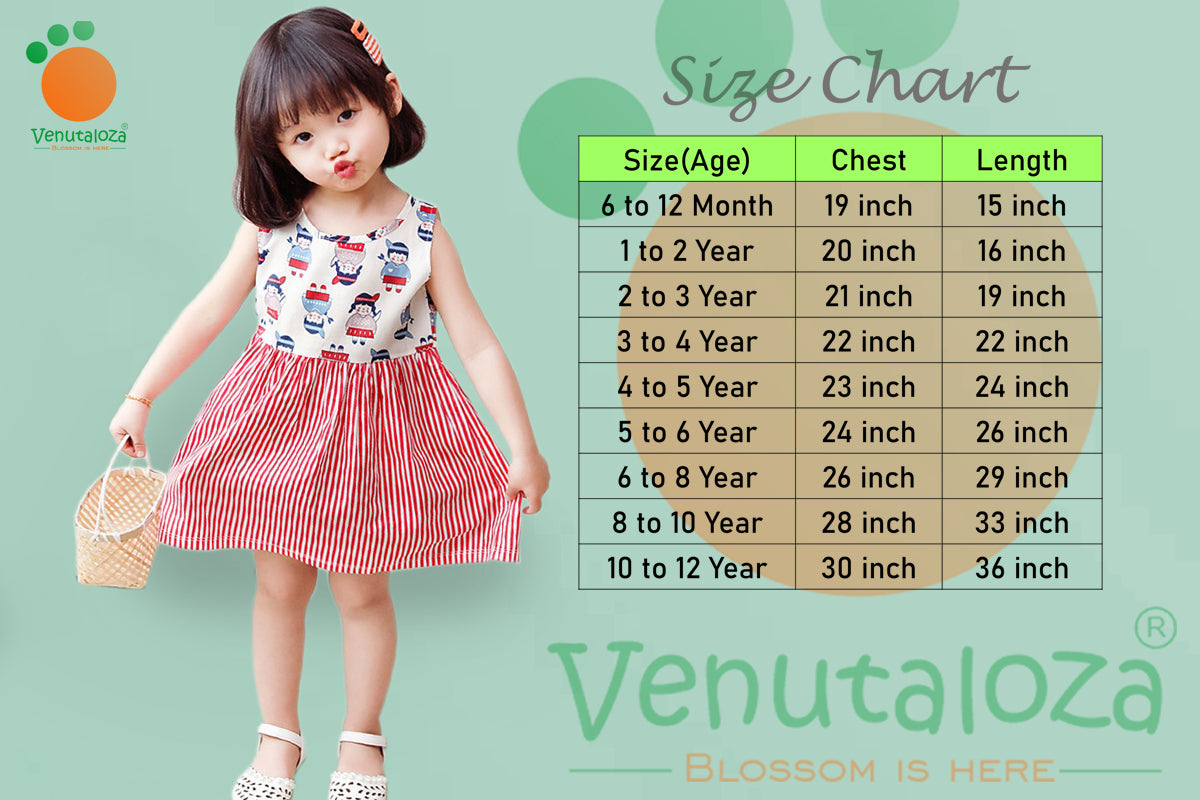 BabyGirl's Stylish Cotton Barbie doll-Lining Designer Frocks & Dresses for Kids.