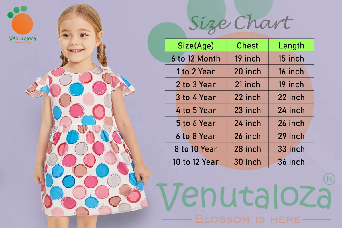 Kids New Fashion Multicolor Round Frock & Dress for Baby Girls.