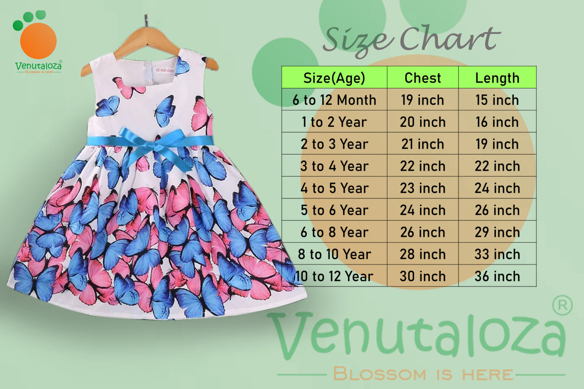 BabyGirl's Cotton Butterfly Stylish Frocks & Dresses for Kids.