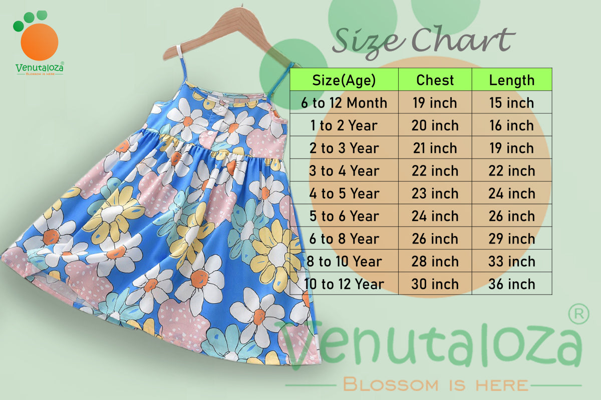 Toddler BabyGirl Cotton Floral Cami Designer Frocks & Dresses for Kids.