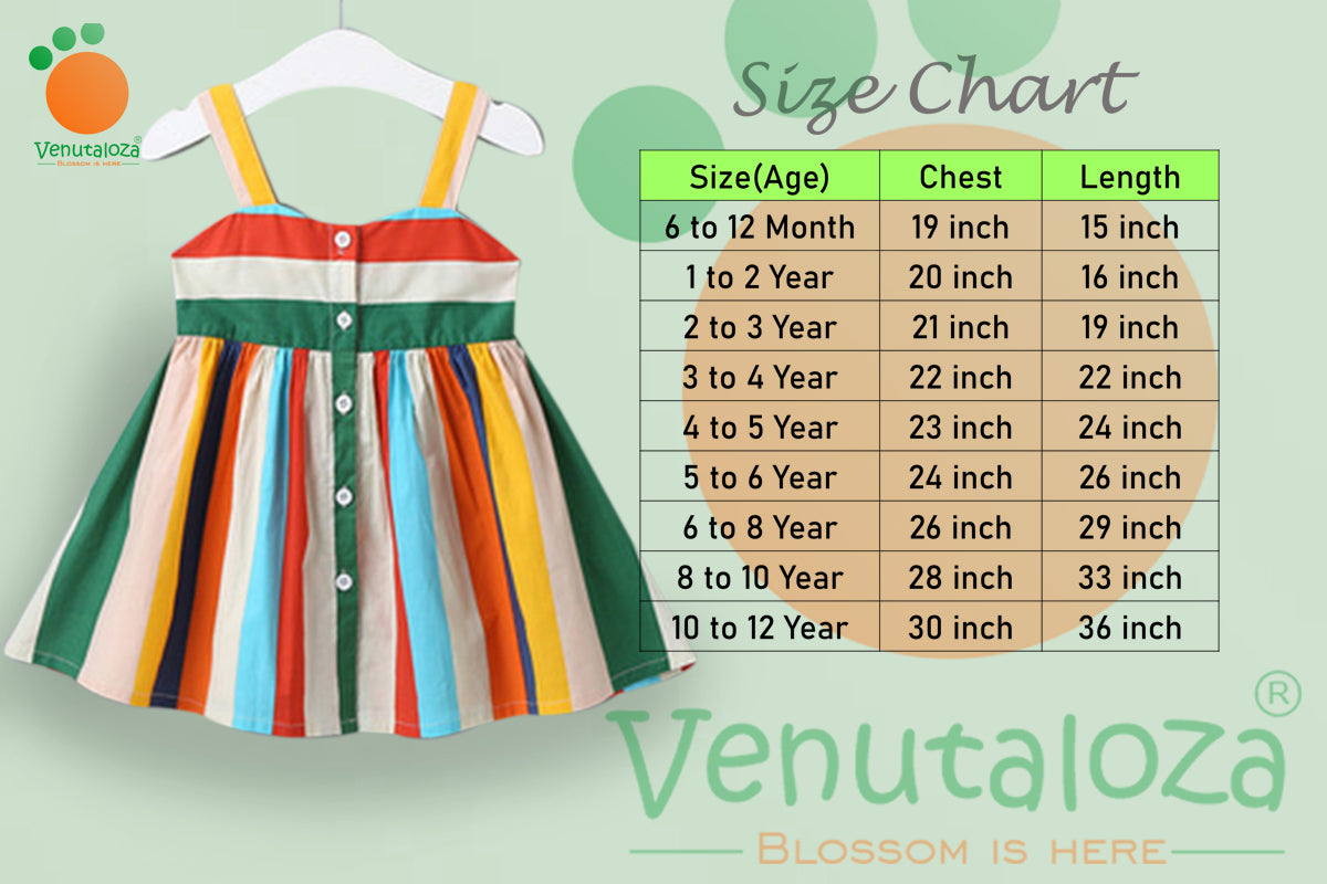 Babydoll New Fashion Lining Multicolor Frocks & Dresses for Baby Girls.