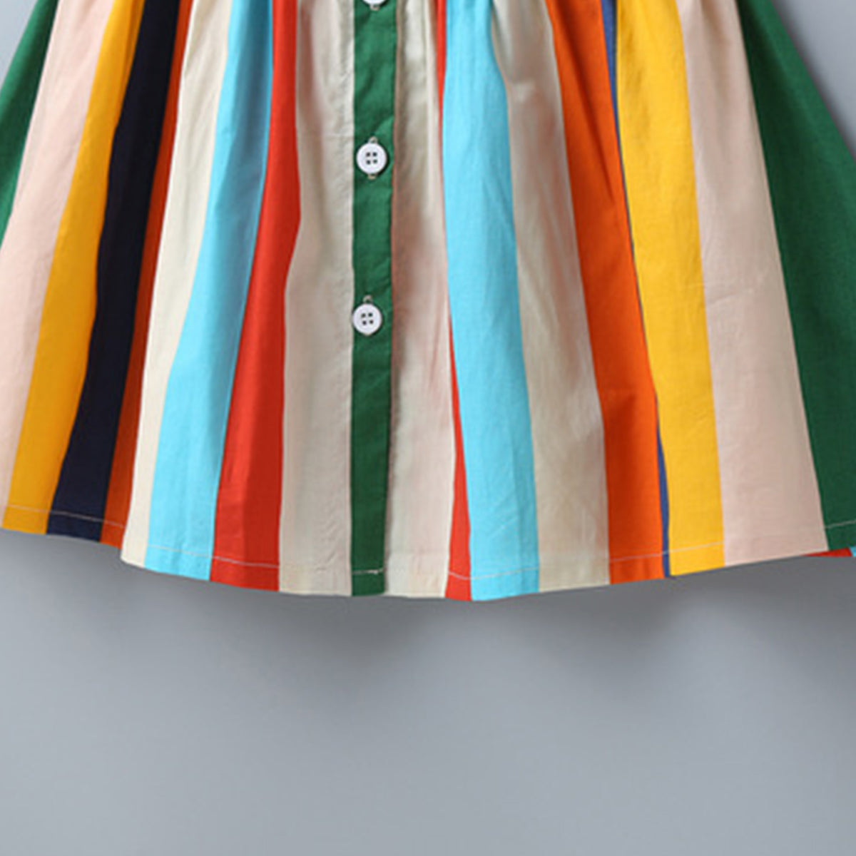 BabyGirl's Multicolor Strip Tunic Dress & Black Strip Top Sleeveless And Shorts (Combo Pack Of 2) for Kids.