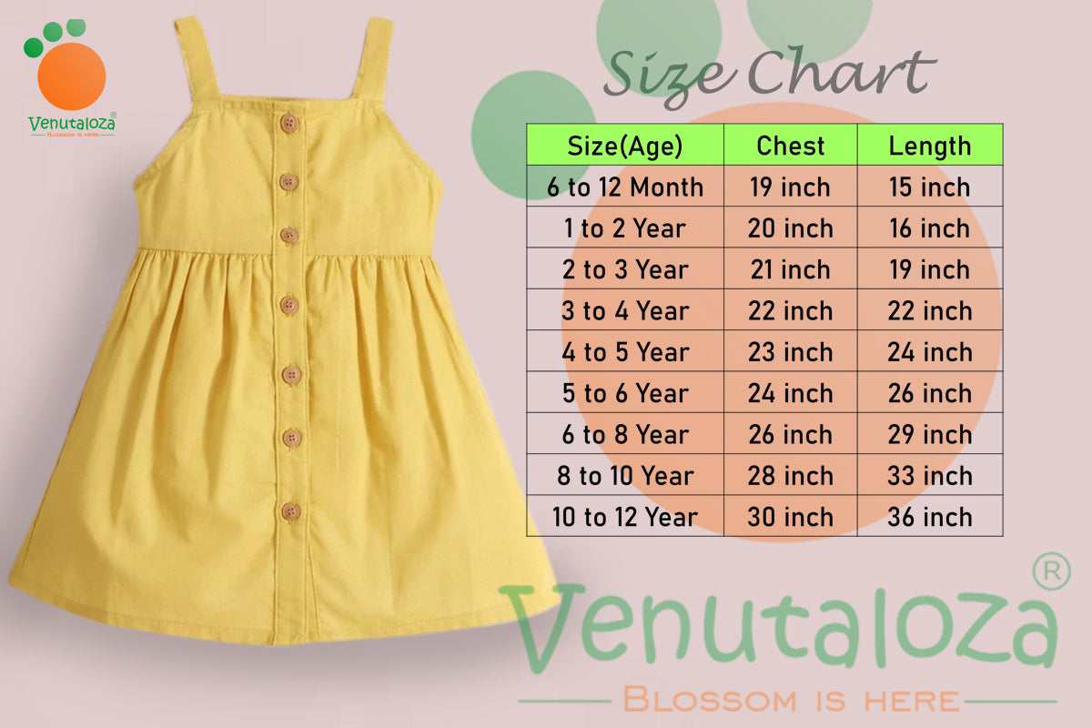 Babydoll Stylish Yellow Solid Designer Tunic Frock_Dresses for Baby Girl.