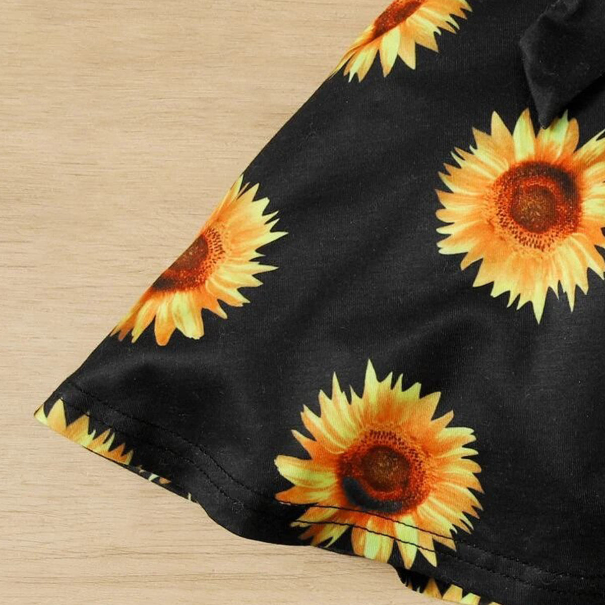BabyGirl's Stylish Cotton Yellow SunFlower Cami Frocks & Dresses for Kids.