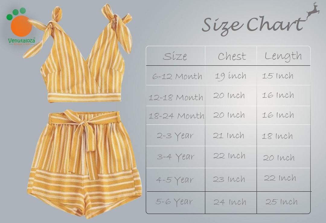 Crop Stylish Yellow Lining Top Sleeveless And Shorts For Baby Girls.