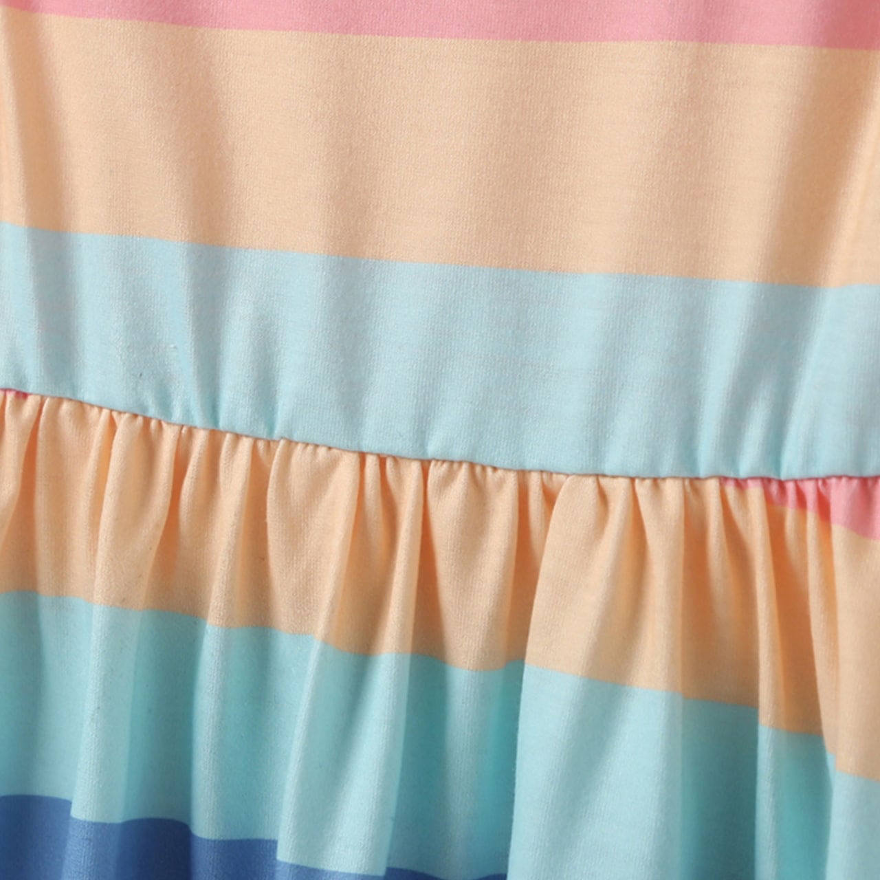 Kids Stylish Colorfull Strips Design Midi Frock Dress for Baby Girl.