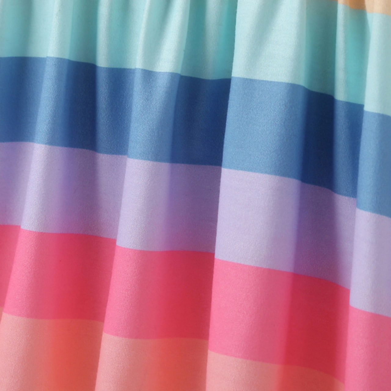 Kids Stylish Colorfull Strips Design Midi Frock Dress for Baby Girl.