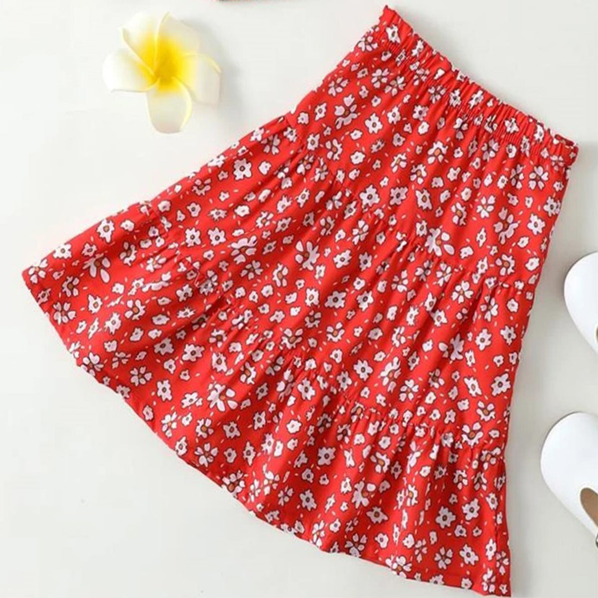 Ditsy Layered Super Soft Skirt For Baby Girls.