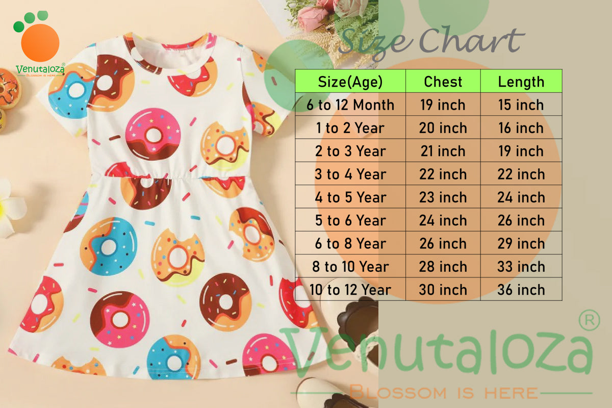 BabyGirl's Cotton Donut Twirl Designer Frocks & Dresses for Kids.