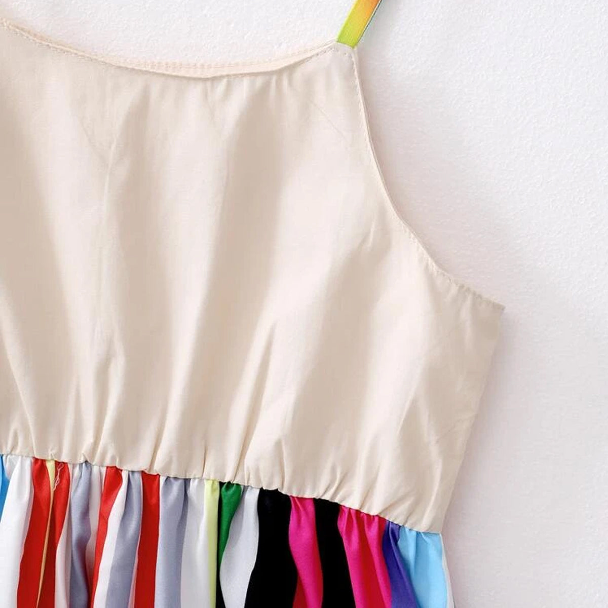 BabyGirl's Cotton Colorful Stripe Lining Frocks & Dresses for Babydoll.
