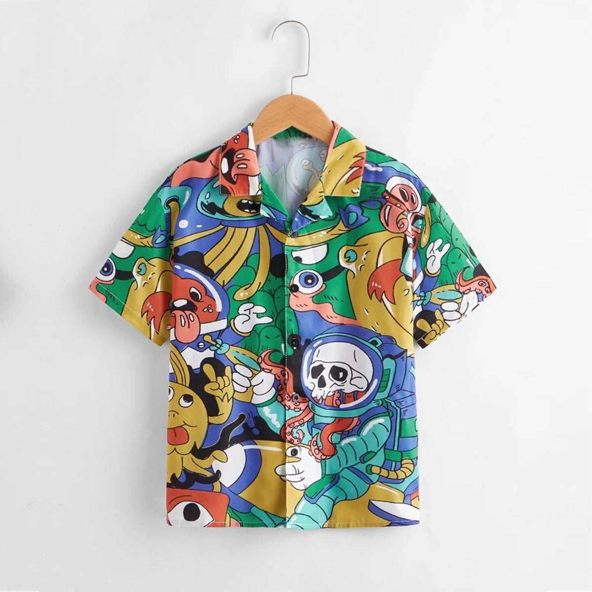 Venutaloza Stylish Multicolors Designer Button Front (Combo pack For 5) Shirt For Boy.
